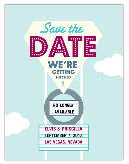 Fun With Las Vegas Save The Date Cards Little Wedding