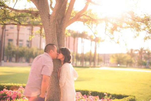 Airy Outdoor Engagement Shoot in Downtown Las Vegas
