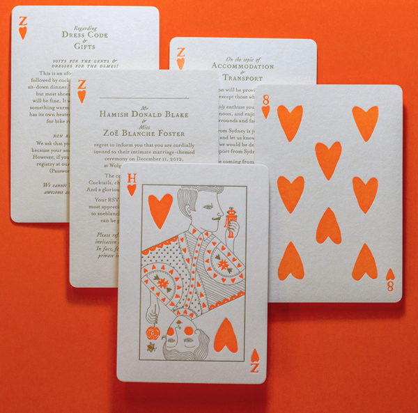 Vegas Style Playing Card Invitations by The Hungry Workshop