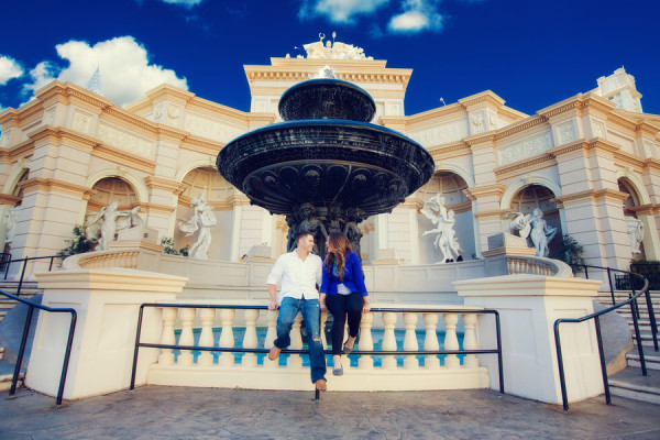 Sparkly Engagment Session on The Strip | Steffan Harris Photogra
