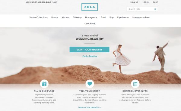 Modern Wedding Registry with Zola