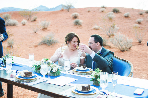 Beautiful desert elopement near Las Vegas in the Valley of Fire from Cactus and Lace Weddings.