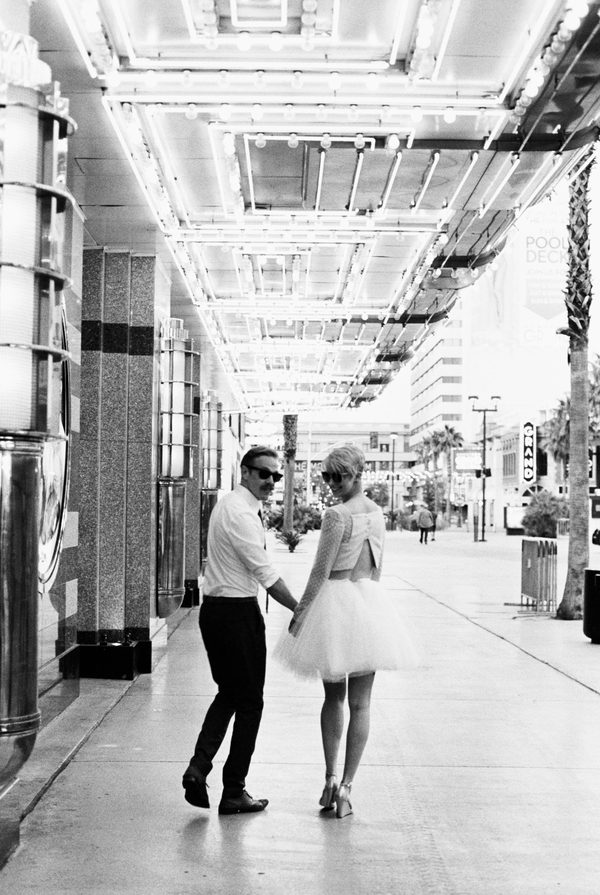 Retro Downtown Vegas Engagement | Little Vegas Wedding