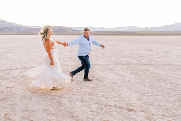 Dry Lake Bed Elopement | Little Vegas Wedding