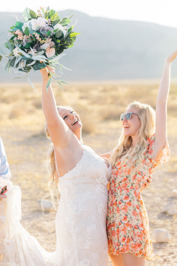 Dry Lake Bed Elopement | Little Vegas Wedding