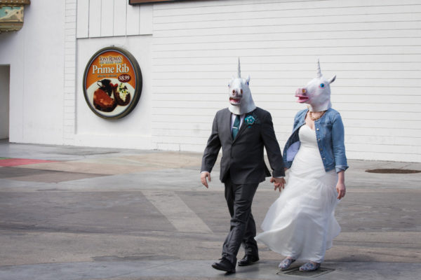 Unicorn Wedding at Neon Museum | Little Vegas Wedding by Taylored Photo Memories