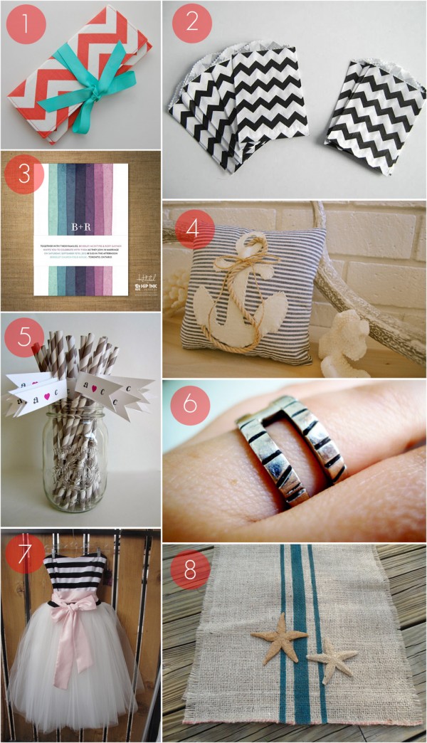 etsy wedding stripes