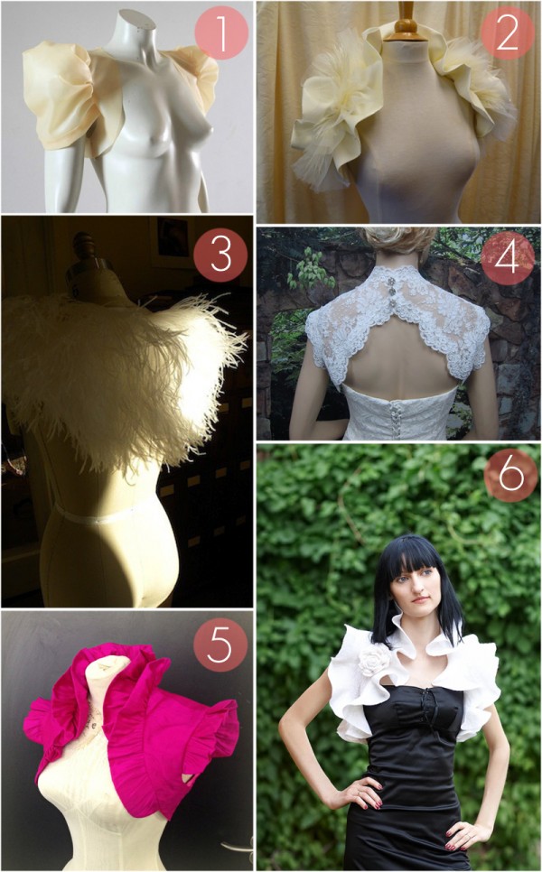 wedding shrugs boleros