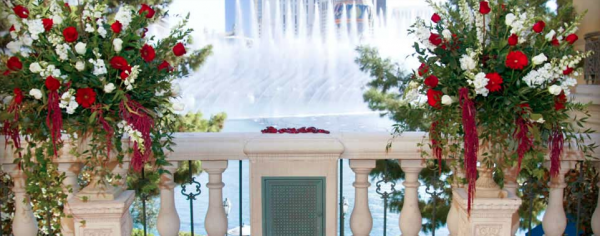 Terrazza di Sogno fountain wedding at Bellagio