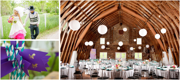 Unicorn and Pink Barn Wedding