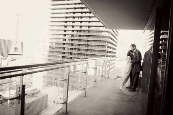 A Traditional Vegas Chapel Wedding and Awesome Cosmopolitan Wraparound Terrace Reception | Davista Photography