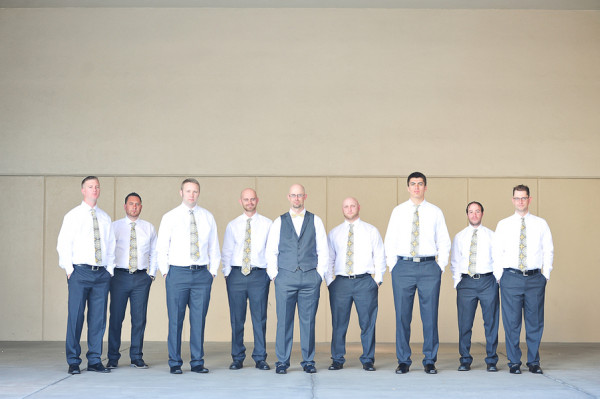 Yellow + Gray Joes Stonecrab Las Vegas Reception | JamieY Photog