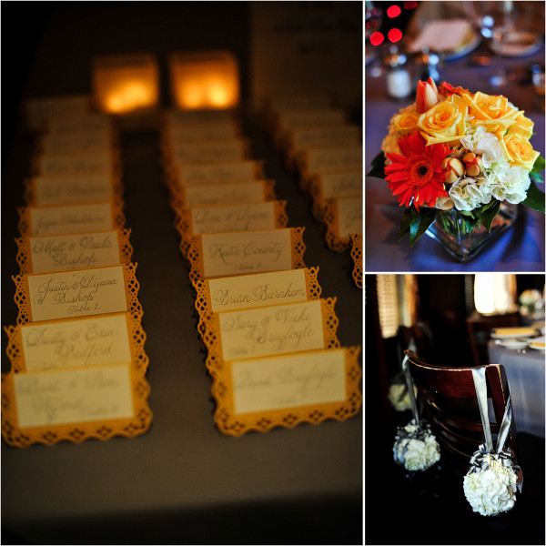 Yellow + Gray Joes Stonecrab Las Vegas Reception | JamieY Photog