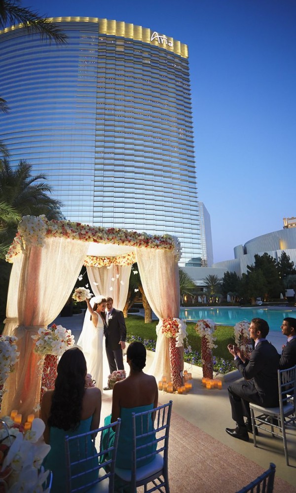 Aria Pool Wedding | Little Vegas Wedding Venue Guide