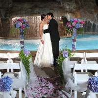 Mirage Pool Waterfall Wedding | Little Vegas Wedding