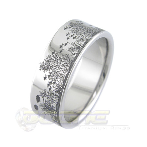 Laser Etched Aquatic Ring | 28 Unique Wedding Rings for Men