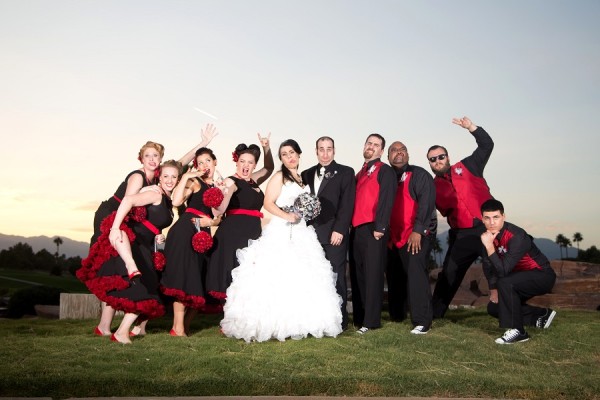 Black and Red Wedding at Canyon Gate | Little Vegas Wedding