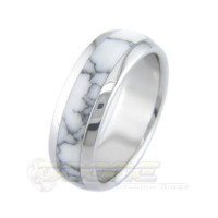 Marble Inlay Men's Wedding Ring | 28 Unique Wedding Rings for Men