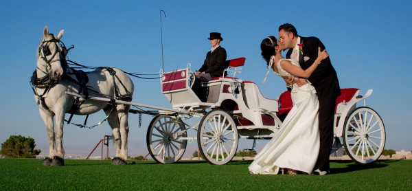 Horse and Carriage | Unique Las Vegas Wedding Transportation | Little Vegas Wedding