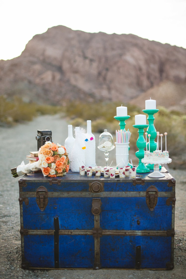 Desert + Feather Wedding Style | Little Vegas Wedding