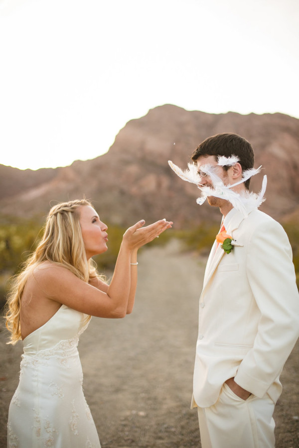 Desert + Feather Wedding Style | Little Vegas Wedding