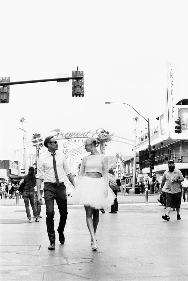 Retro Downtown Vegas Engagement | Little Vegas Wedding