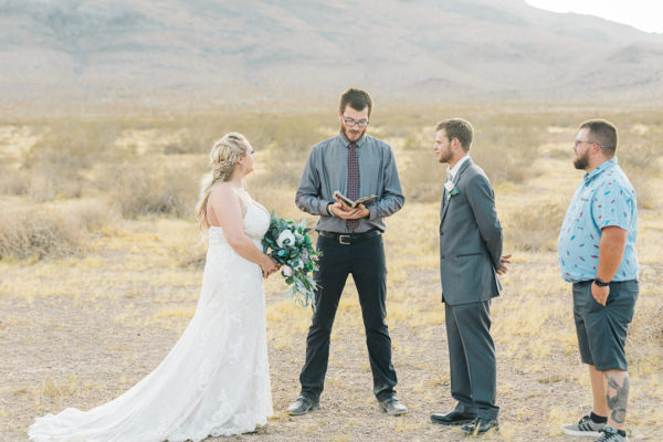 Dry Lake Bed Elopement | Little Vegas Wedding