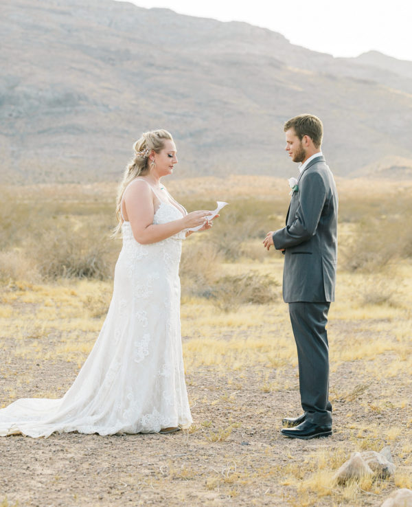 Dry Lake Bed Elopement | Little Vegas Wedding