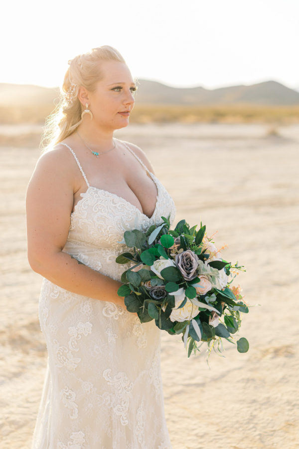 Dry Lake Bed Elopement | Little Vegas Wedding