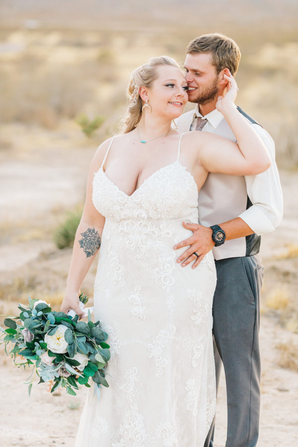 Dry Lake Bed Elopement | Little Vegas Wedding