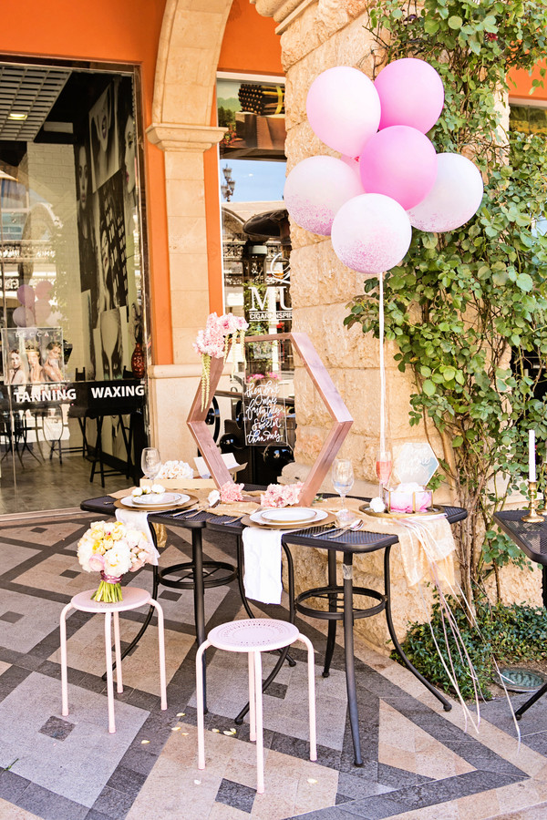 Gold and Blush Ombre Styled Vegas Wedding | Little Vegas Wedding