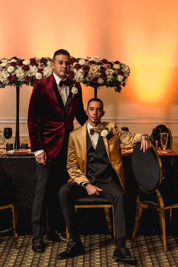 Moody Retro Styled Elopement Shoot | Little Vegas Wedding